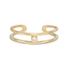 Cubic Zirconia Open Shank Toe Ring in 10K Gold