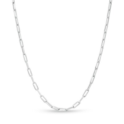 Sterling Silver Paper Clip Cable Chain - 18"