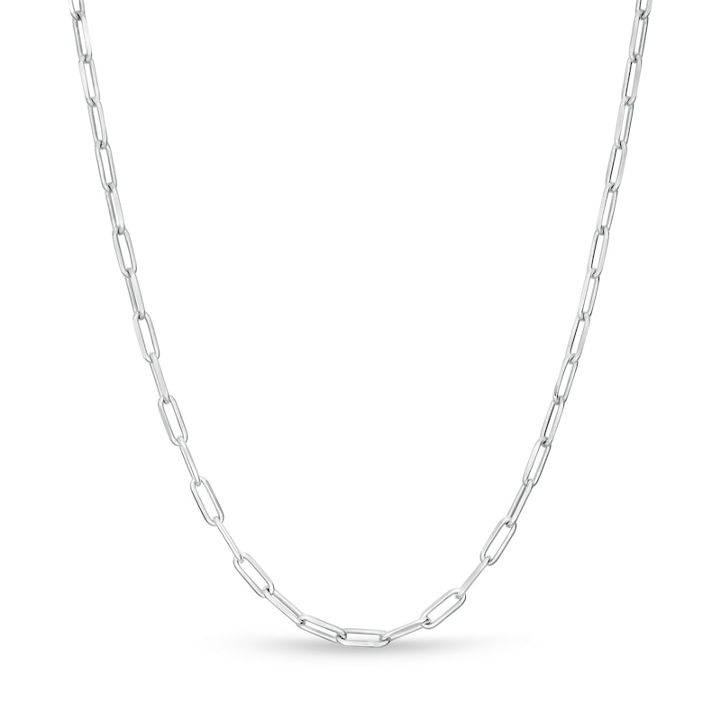 Main Image 1 of Sterling Silver Paper Clip Cable Chain - 18"
