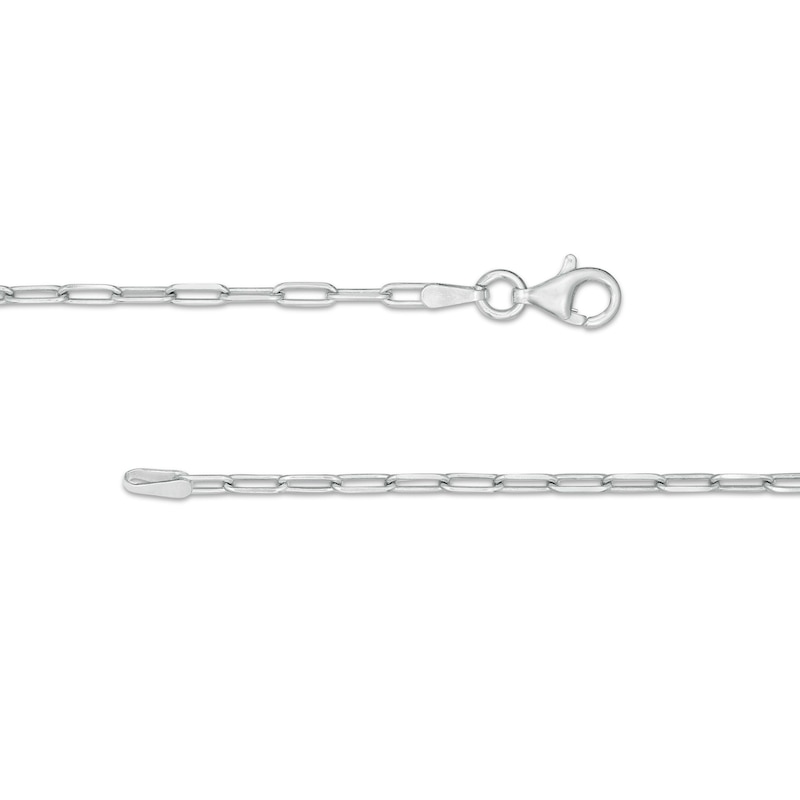 Main Image 2 of Sterling Silver Paper Clip Cable Chain - 18"