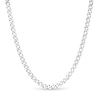 120 Gauge Curb Chain Necklace in Solid Sterling Silver - 20"
