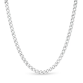 120 Gauge Curb Chain Necklace in Solid Sterling Silver - 20"