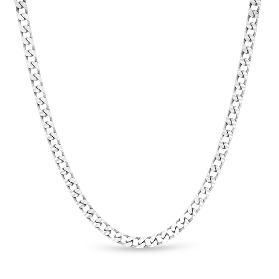 120 Gauge Curb Chain Necklace in Solid Sterling Silver