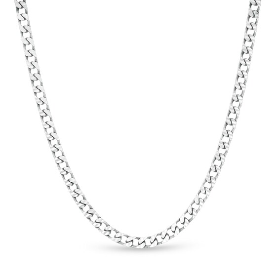 120 Gauge Curb Chain Necklace in Solid Sterling Silver - 20"