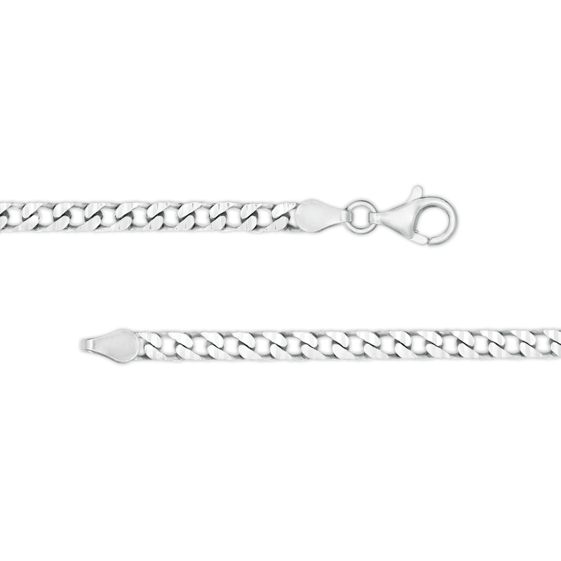 120 Gauge Curb Chain Necklace in Solid Sterling Silver - 20"