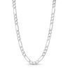 Thumbnail Image 1 of 120 Gauge Solid Figaro Chain Necklace in Sterling Silver - 20"