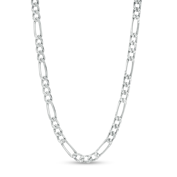 120 Gauge Solid Figaro Chain Necklace in Sterling Silver