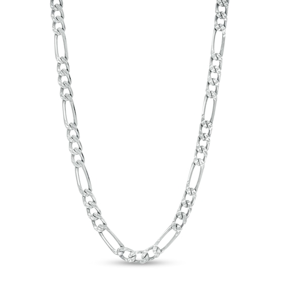 120 Gauge Solid Figaro Chain Necklace in Sterling Silver - 20"