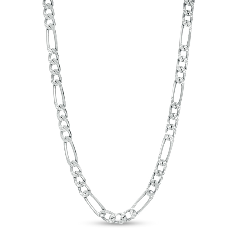 Main Image 1 of 120 Gauge Solid Figaro Chain Necklace in Sterling Silver - 20"