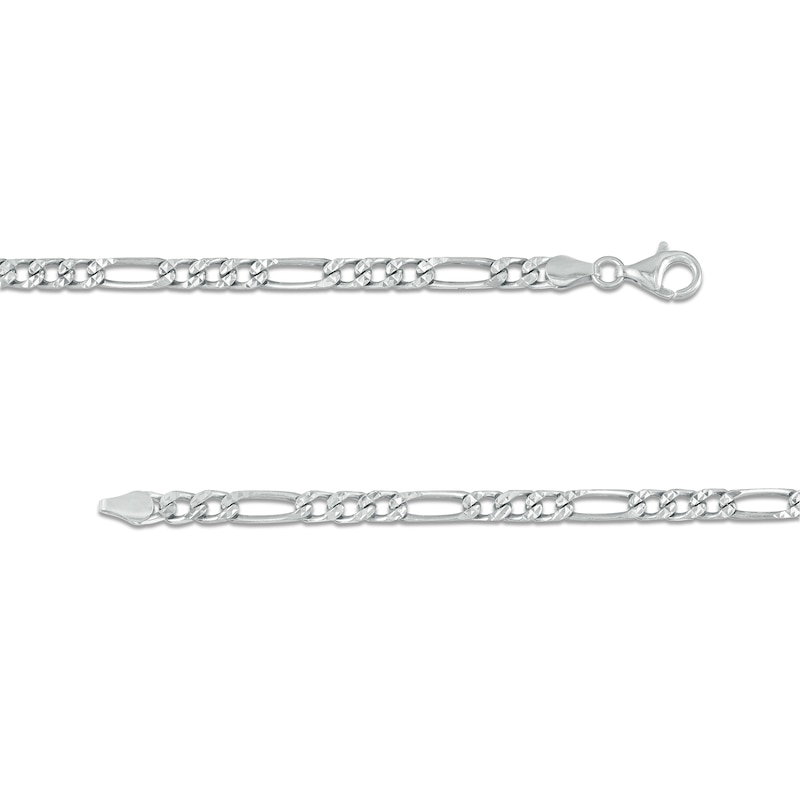 Main Image 2 of 120 Gauge Solid Figaro Chain Necklace in Sterling Silver - 20"