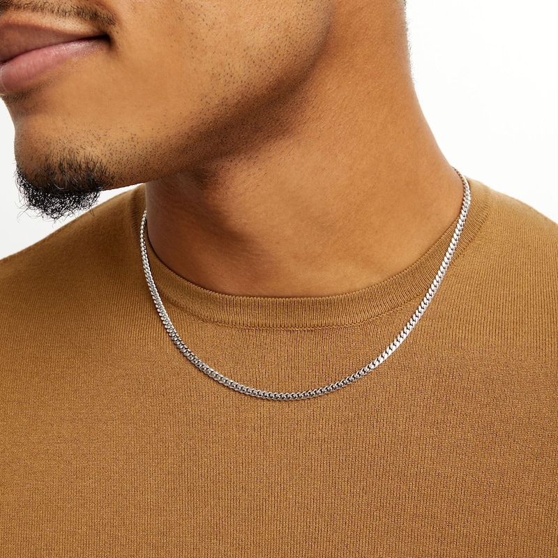 Main Image 2 of Sterling Silver Cuban Curb Chain - 20"