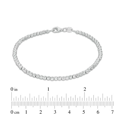 Solid Bead Chain Bracelet in Sterling Silver - 7.5"