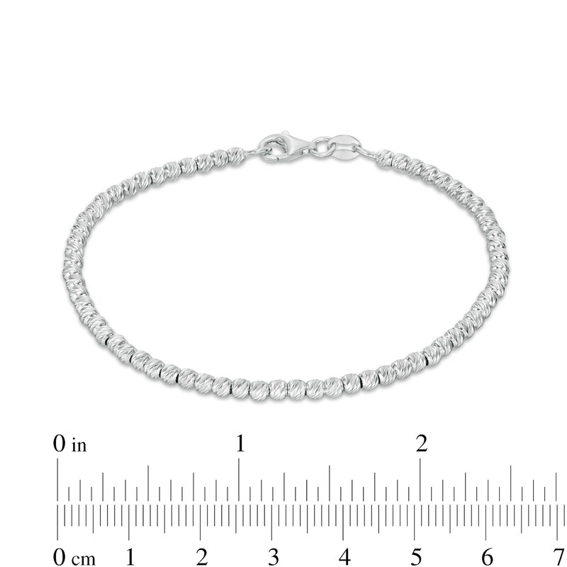 Main Image 2 of Solid Bead Chain Bracelet in Sterling Silver - 7.5"