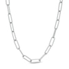 Thumbnail Image 1 of 100 Gauge Diamond-Cut Paper Clip Chain Necklace in Sterling Silver - 20"