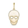 Thumbnail Image 0 of Cubic Zirconia Filigree Sugar Skull Necklace Charm in 10K Gold