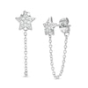 Thumbnail Image 1 of Cubic Zirconia Star Chain Dangle Stud Earrings in Sterling Silver