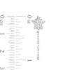 Thumbnail Image 2 of Cubic Zirconia Star Chain Dangle Stud Earrings in Sterling Silver