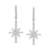 Thumbnail Image 1 of Cubic Zirconia Star Drop Earrings in Sterling Silver