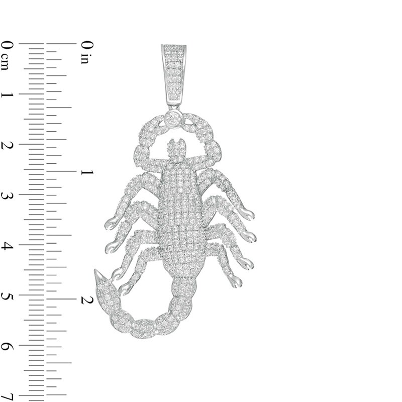 Main Image 2 of Cubic Zirconia Scorpion Necklace Charm in Sterling Silver