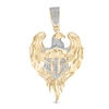 Thumbnail Image 1 of 1/6 CT. T.W. Diamond Eagle with Shield Necklace Charm in Sterling Silver with 14K Gold Plate