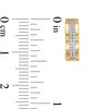 1/10 CT. T.W. Diamond Double Row Greek Key Huggie Hoop Earrings in 10K Gold