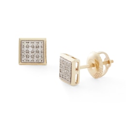 1/10 CT. T.W. Composite Square Diamond Stud Earrings in 10K Gold