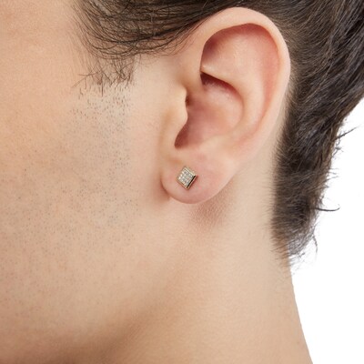 1/10 CT. T.W. Composite Square Diamond Stud Earrings in 10K Gold
