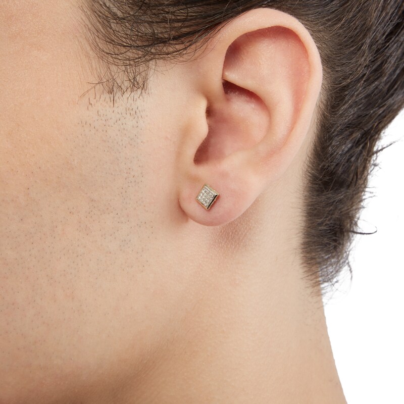 1/10 CT. T.W. Composite Square Diamond Stud Earrings in 10K Gold