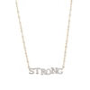 Thumbnail Image 0 of 1/6 CT. T.W. Diamond "STRONG" Necklace in 10K Gold