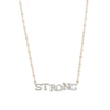 Thumbnail Image 1 of 10K Gold 1/6 CT. T.W. Diamond "STRONG" Pendant - 18"
