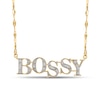 Thumbnail Image 0 of 1/20 CT. T.W. Diamond "BOSSY" Necklace in 10K Gold