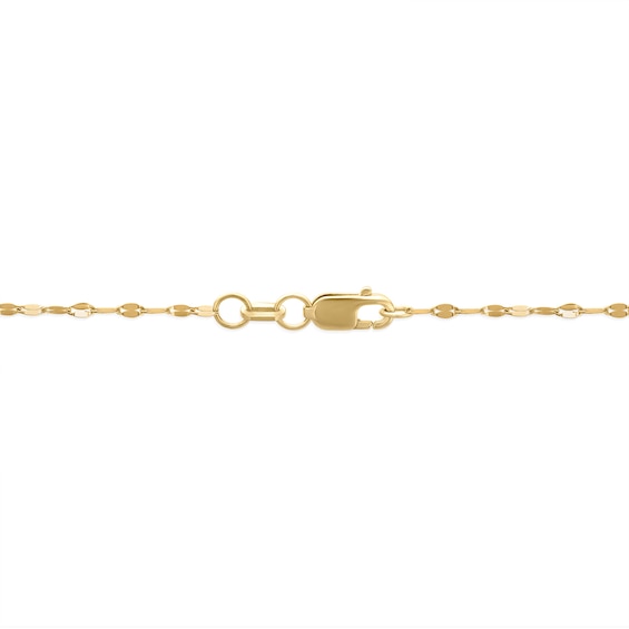 10K Solid Gold 1/20 CT. T.W. Diamond "BOSSY" Pendant - 18"