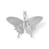 Thumbnail Image 0 of 1/5 CT. T.W. Diamond Butterfly Necklace Charm in Sterling Silver