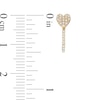 Thumbnail Image 1 of 1/10 CT. T.W. Diamond Heart-Top J-Hoop Earrings in 10K Gold