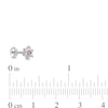 016 Gauge Pink Simulated Opal and Cubic Zirconia Flower Cartilage Barbell in Stainless Steel