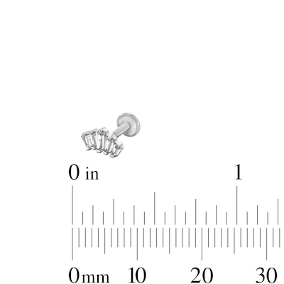 Solid and Tube Stainless Steel CZ Multi-Shape Stud Set - 16G