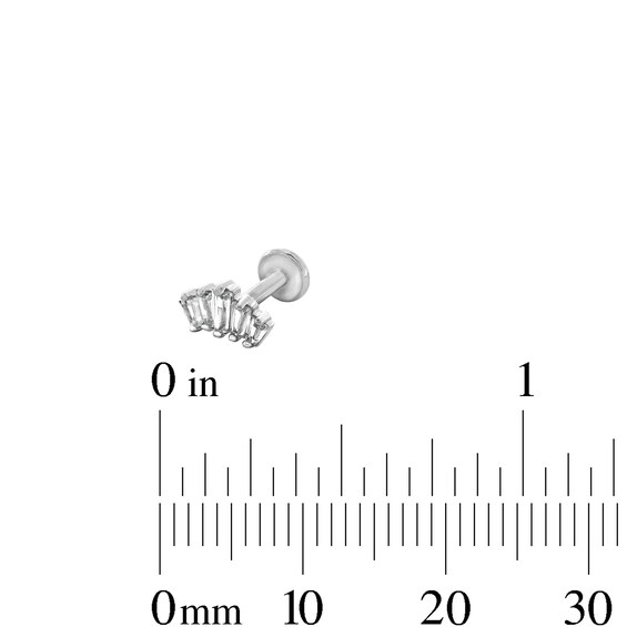 Solid and Tube Stainless Steel CZ Multi-Shape Stud Set - 16G