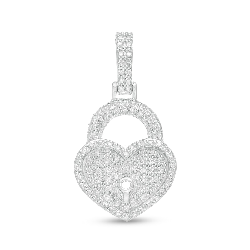 Heart and Keyhole Charm, Silver