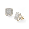 Thumbnail Image 0 of 10K Solid 3/4 CT. T.W. Diamond Square Studs