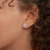 Thumbnail Image 2 of 1/3 CT. T.W. Composite Diamond Frame Stud Earrings in 10K Gold