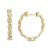1/6 CT. T.W. Diamond Braid Hoop Earrings in 10K Gold