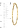 Thumbnail Image 2 of 20mm Diamond-Cut Oval Hoop Earrings in 10K Gold