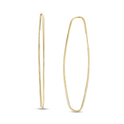 20mm Paper Clip Hoop Earrings in 10K Gold