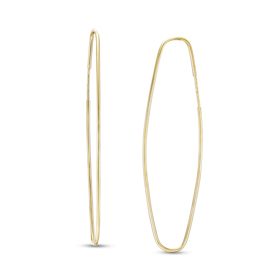 20mm Paper Clip Hoop Earrings in 10K Gold