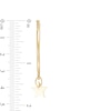 35mm Star Charm Hoop Earrings in 10K Gold