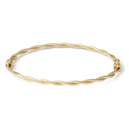 Braided Bangle in 10K Hollow Gold