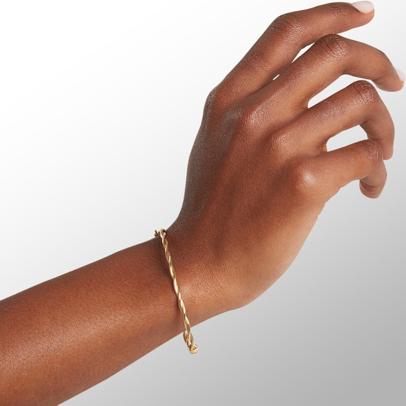 Main Image 4 of Braided Bangle in 10K Hollow Gold