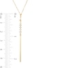 Thumbnail Image 1 of Cubic Zirconia Vertical Bar Drop Y-Necklace in 10K Solid Rolo and Sheet Gold - 16.5"