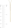 Thumbnail Image 2 of Cubic Zirconia Vertical Bar Drop Y-Necklace in 10K Solid Rolo and Sheet Gold - 16.5"