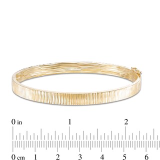 Diamond-Cut Bangle in 10K Gold Bonded Sterling Silver - 7.5"